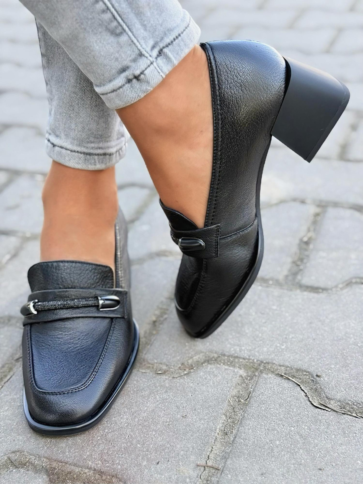 Mokasyny damskie ze skóry naturalnej