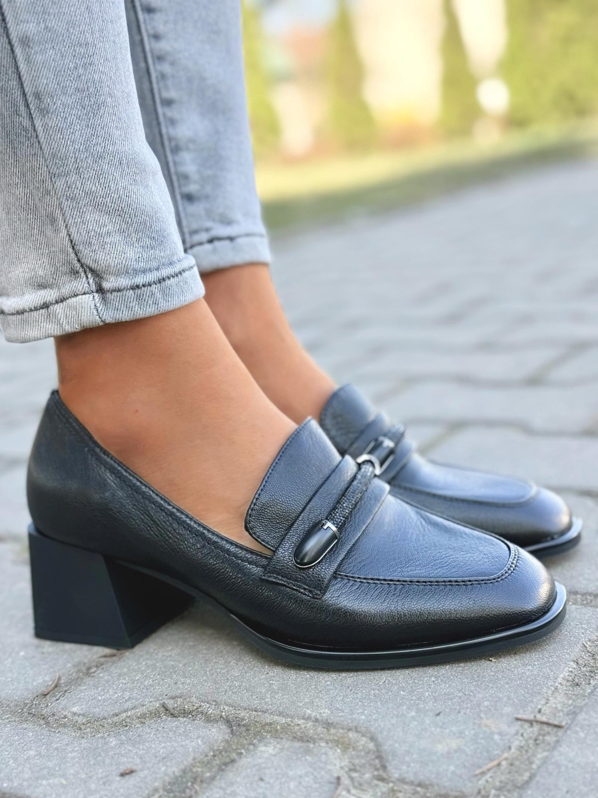 Mokasyny damskie ze skóry naturalnej