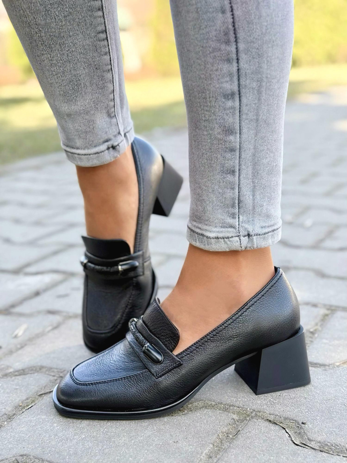 Mokasyny damskie ze skóry naturalnej