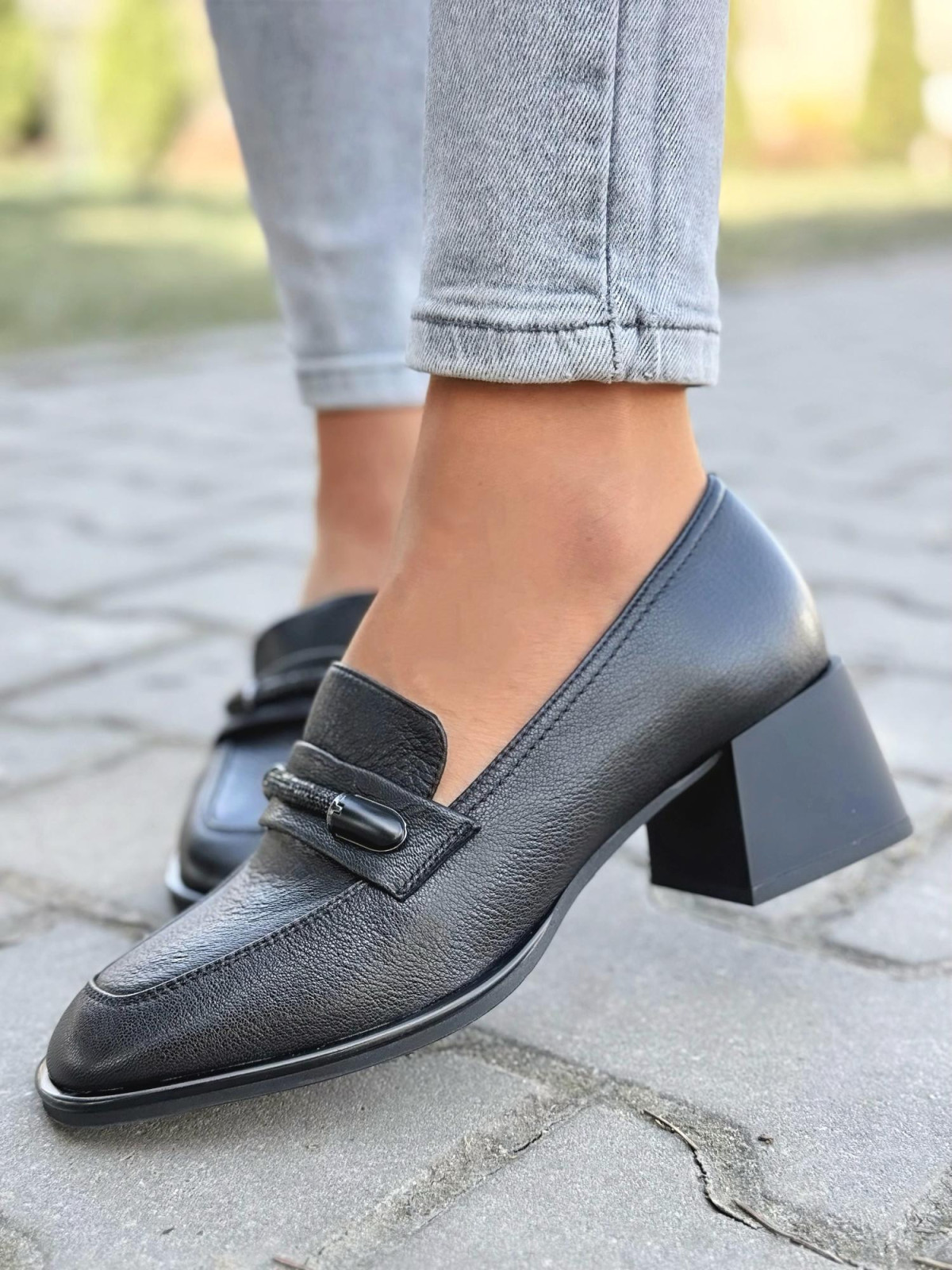 Mokasyny damskie ze skóry naturalnej