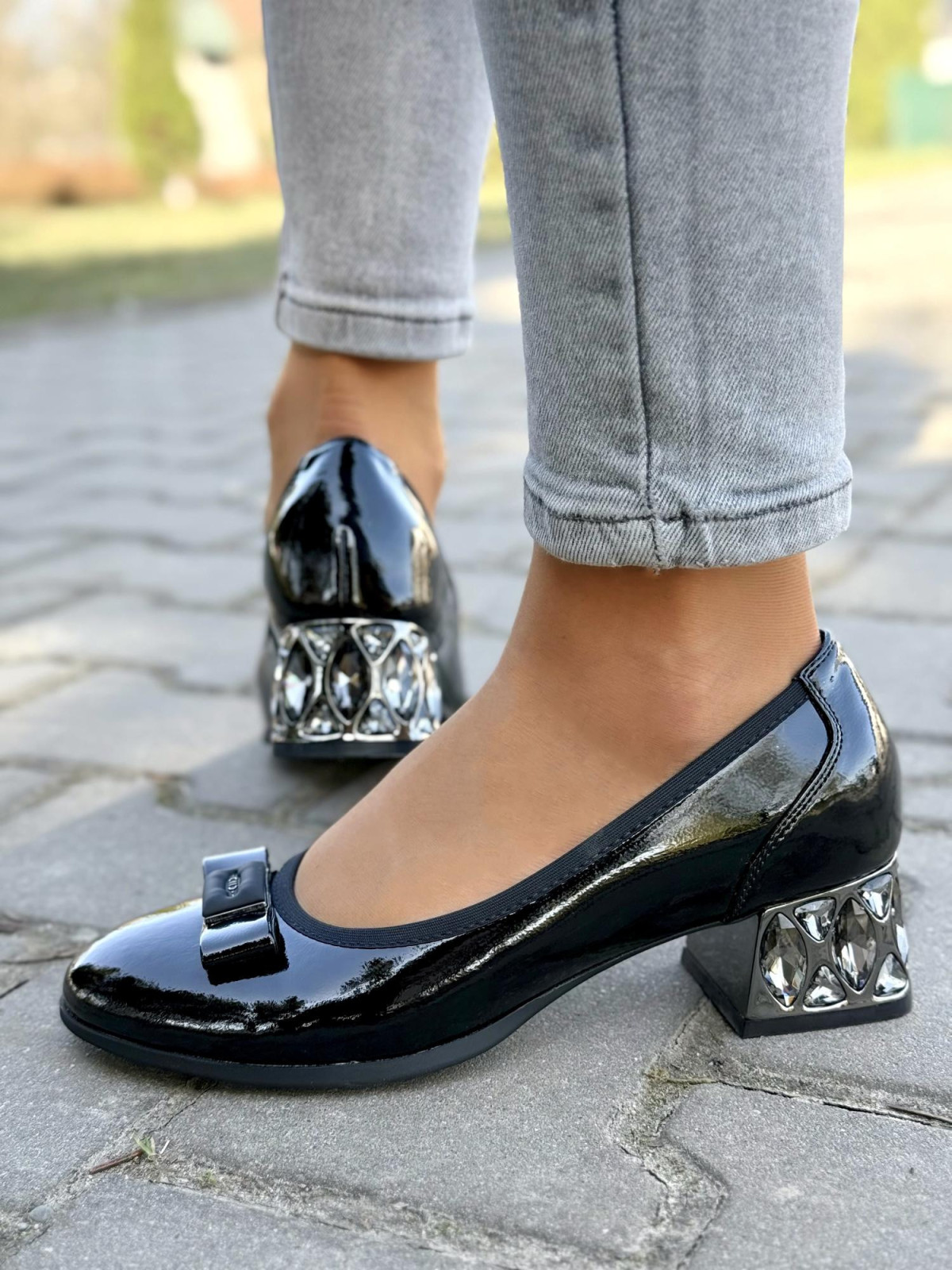 Czółenka ze skóry naturalnej