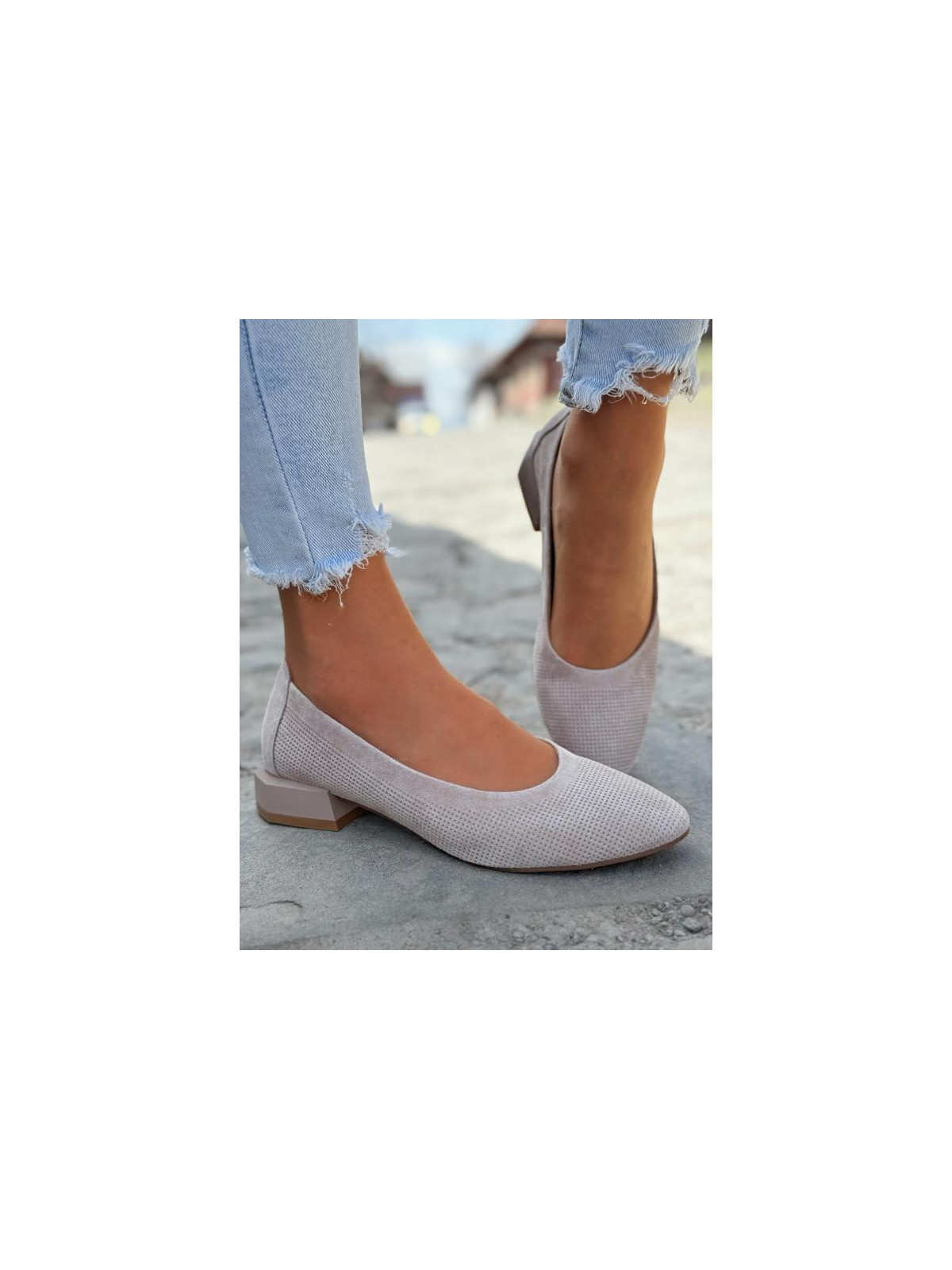 Baleriny ze skóry naturalnej