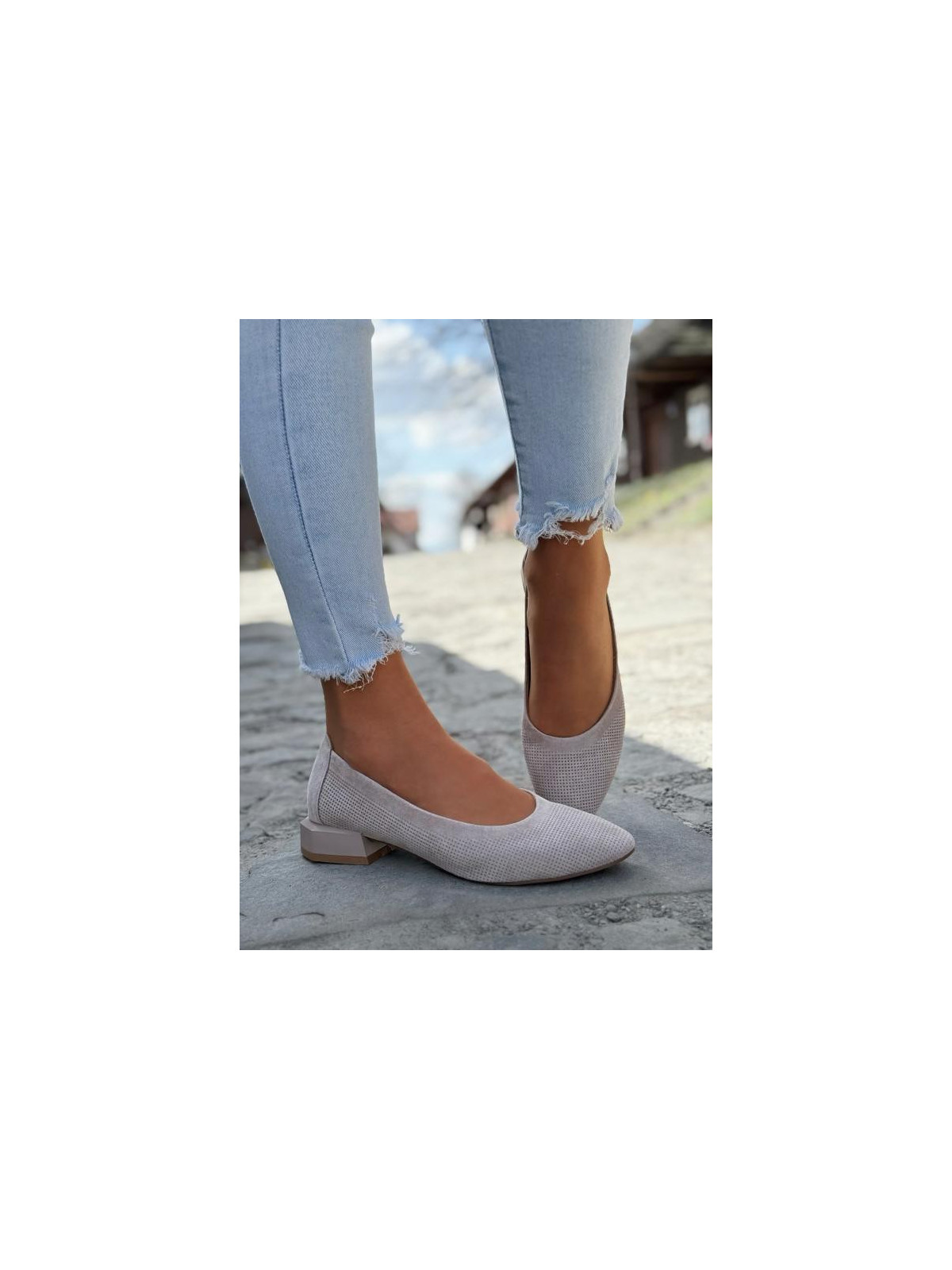 Baleriny ze skóry naturalnej