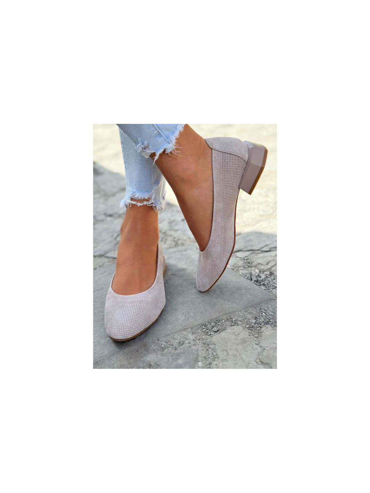 Baleriny ze skóry naturalnej