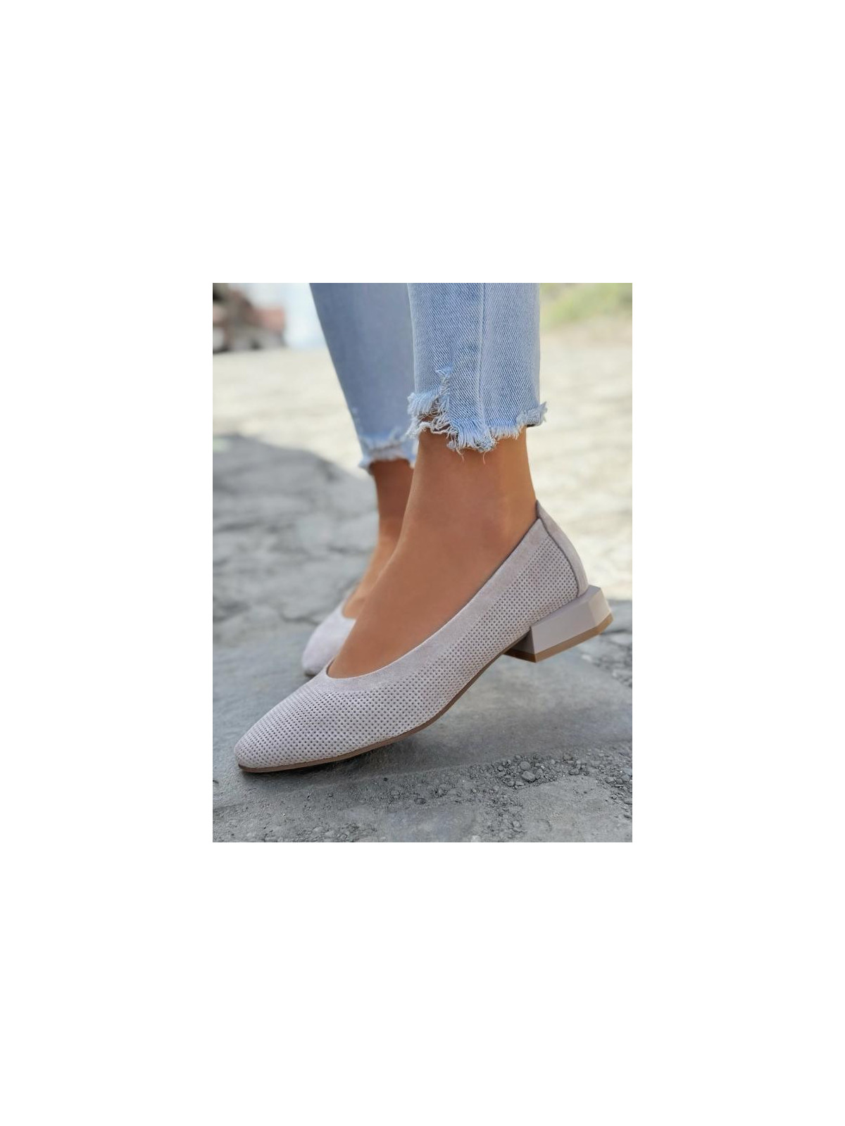 Baleriny ze skóry naturalnej