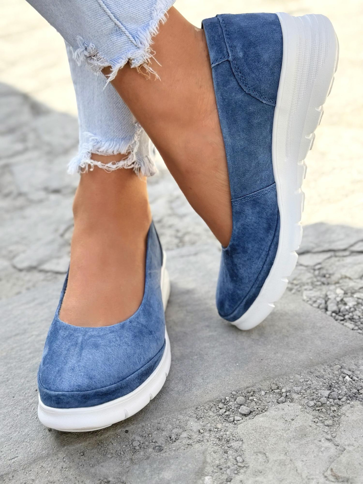 Baleriny ze skóry naturalnej