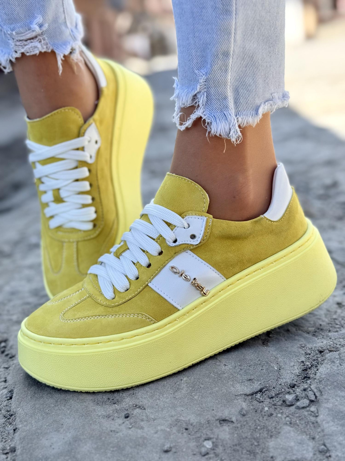 Sneakers ze skóry naturalnej OLEKSY Polskiej produkcji