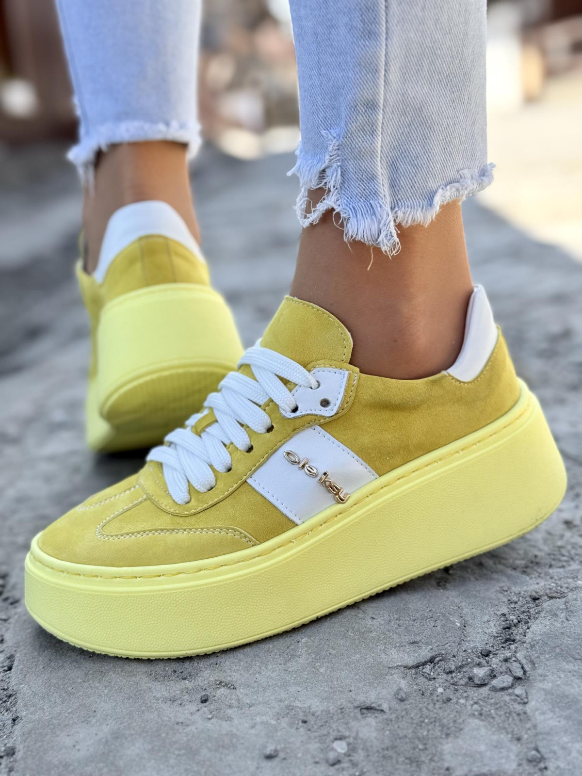 Sneakers ze skóry naturalnej OLEKSY Polskiej produkcji