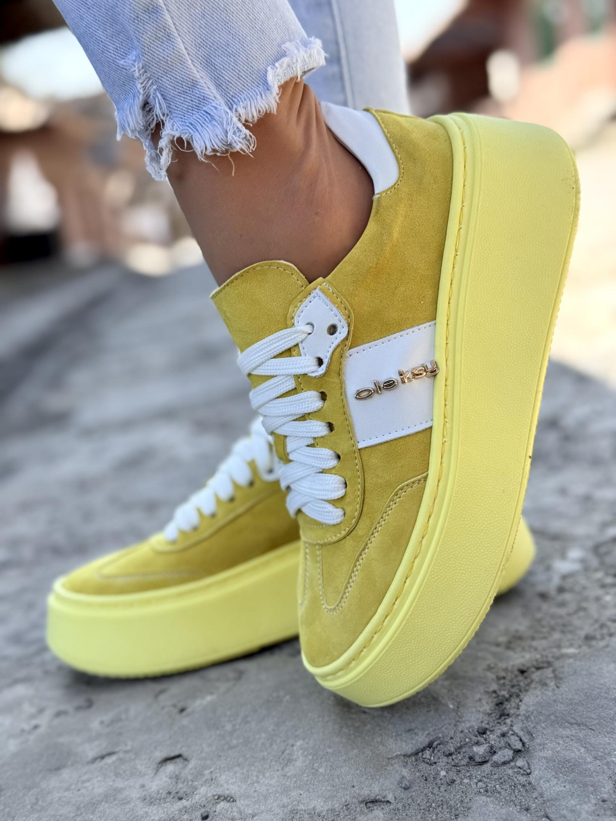 Sneakers ze skóry naturalnej OLEKSY Polskiej produkcji