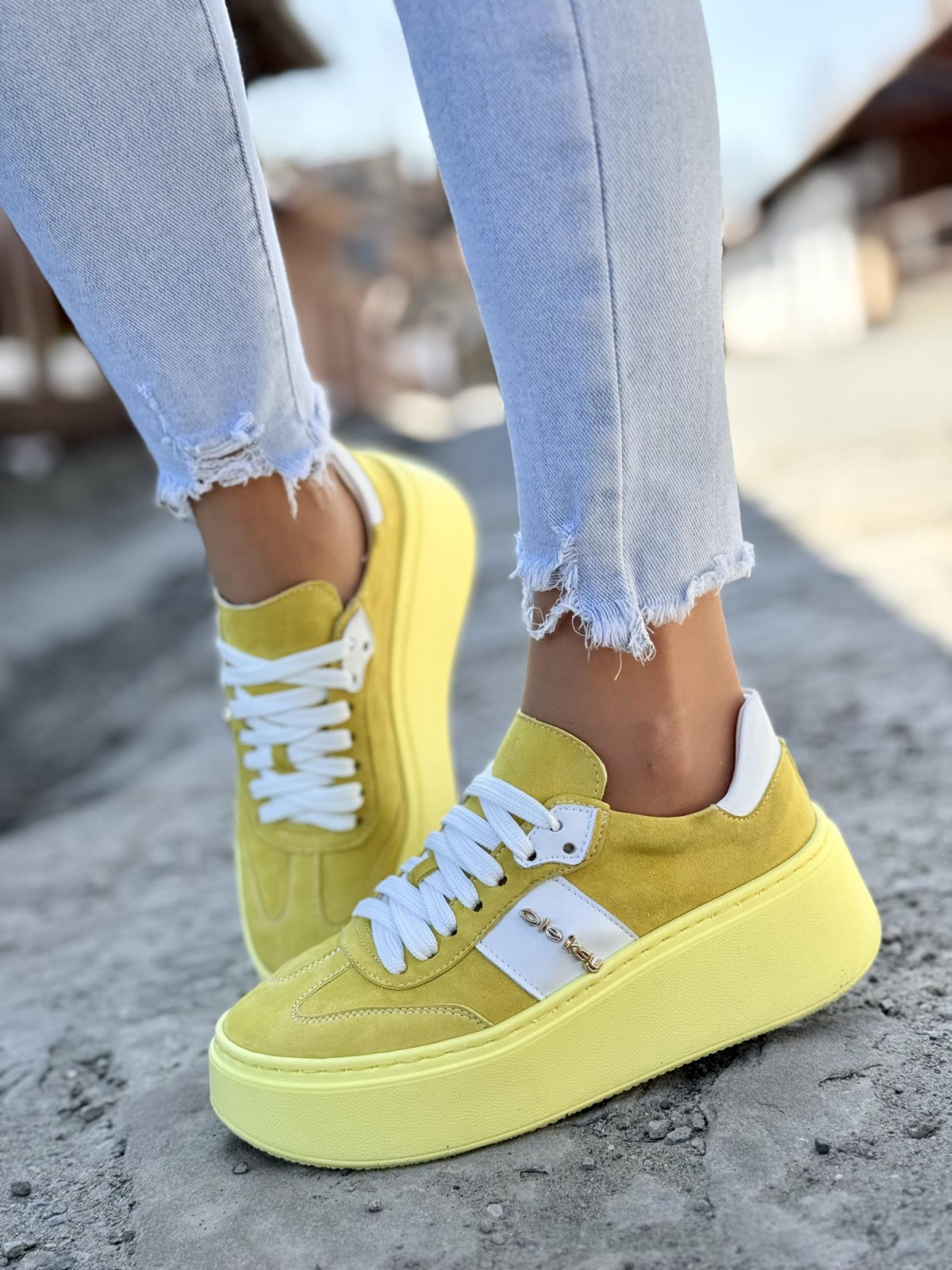 Sneakers ze skóry naturalnej OLEKSY Polskiej produkcji