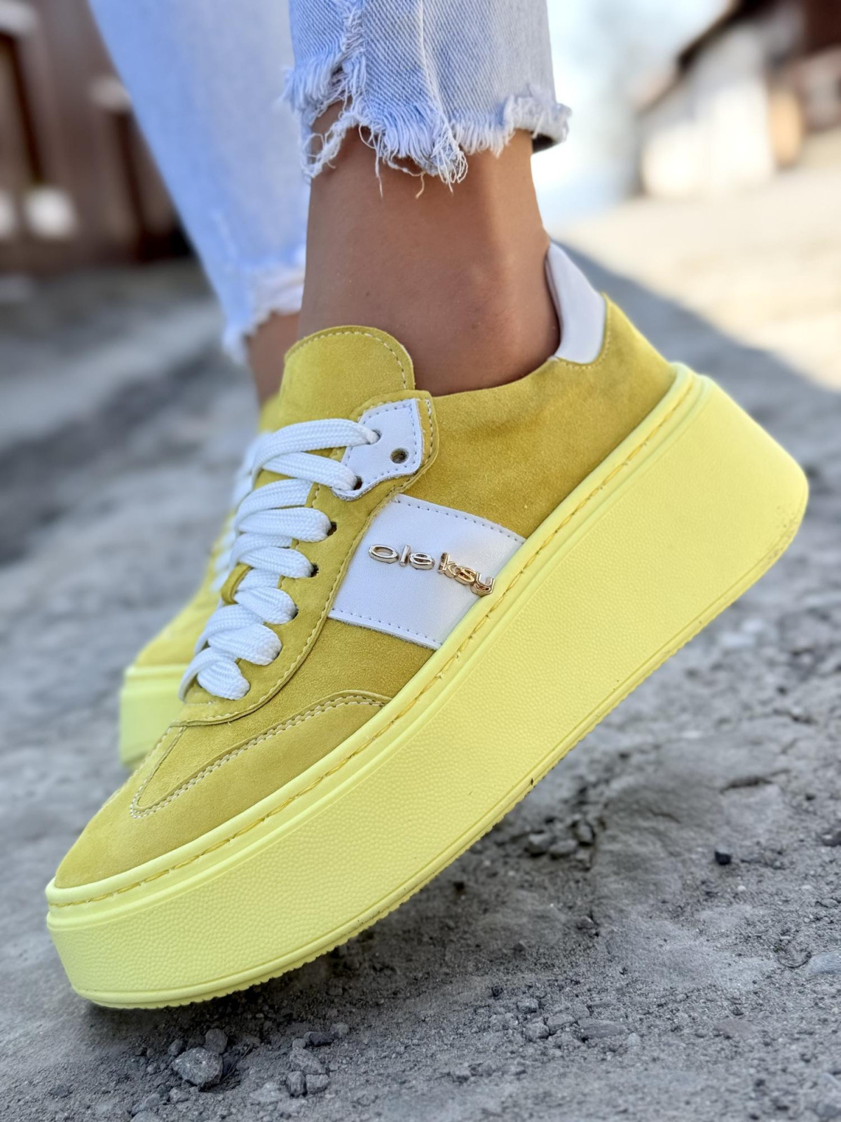 Sneakers ze skóry naturalnej OLEKSY Polskiej produkcji