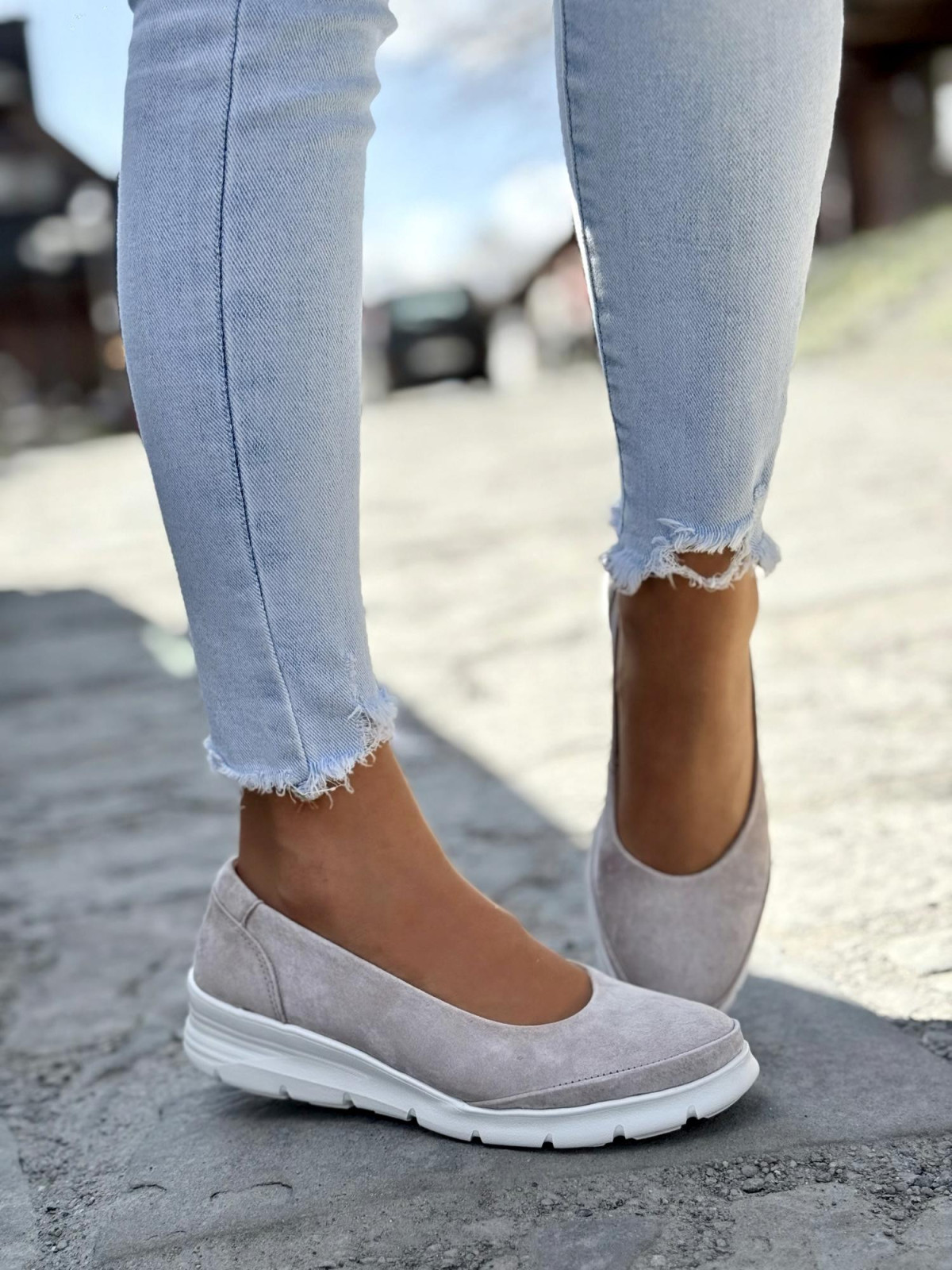 Balerinki ze skóry naturalnej