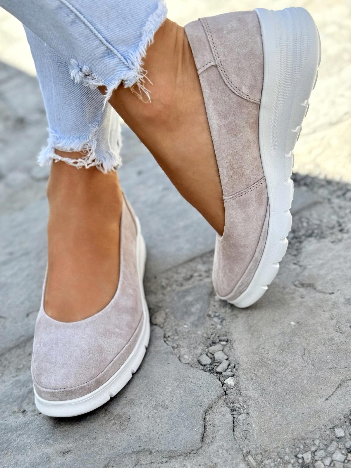 Balerinki ze skóry naturalnej