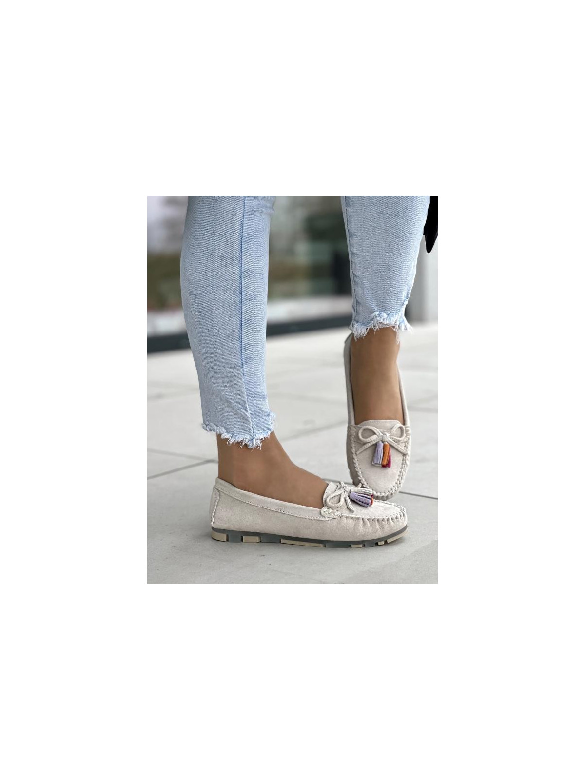 Mokasyny damskie ze skóry naturalnej