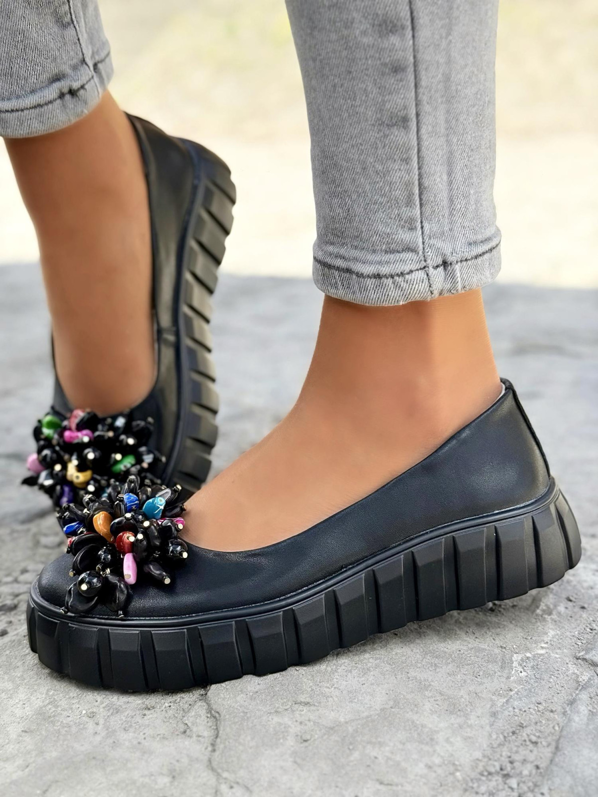 Balerinki ze skóry naturalnej