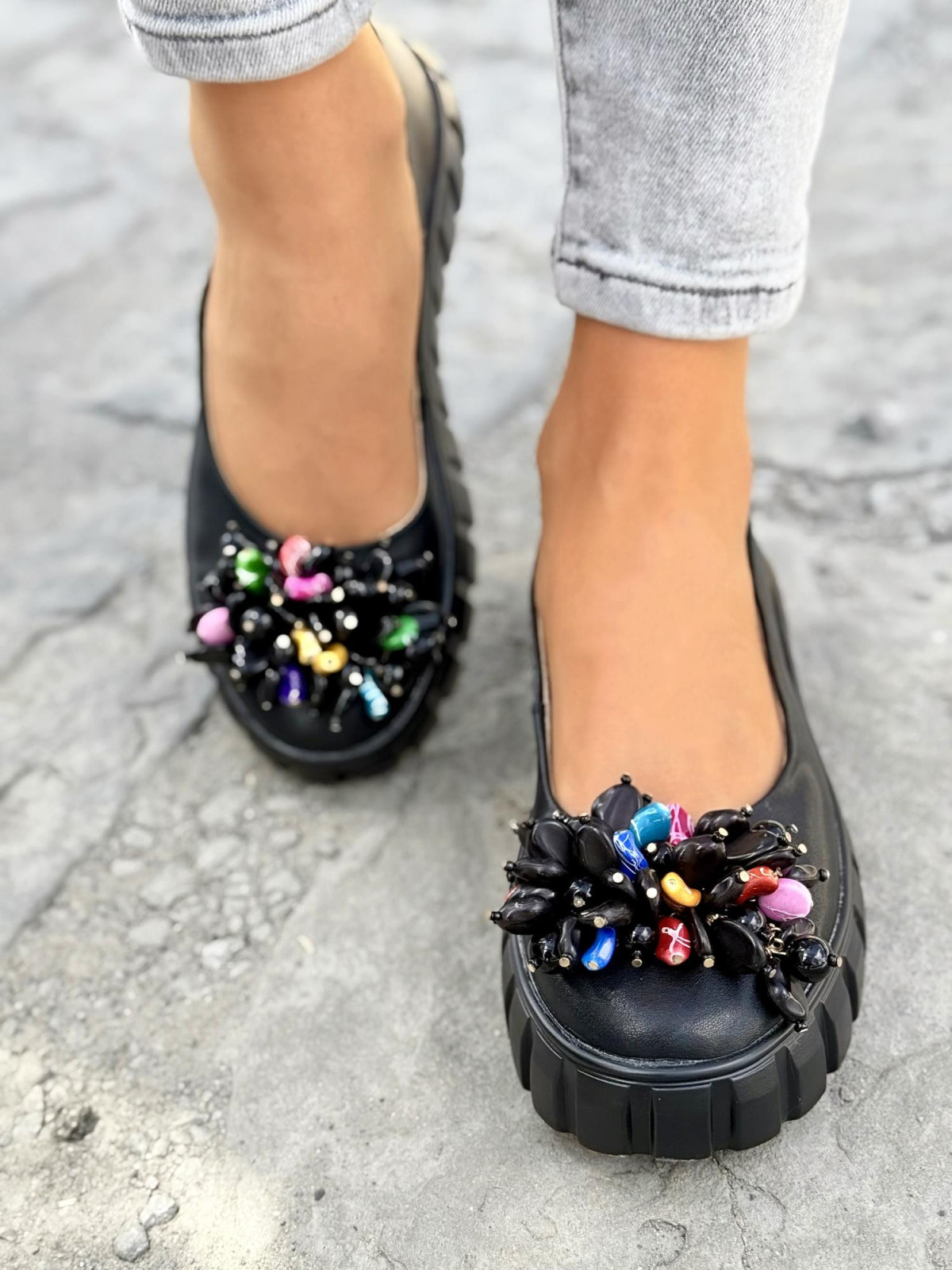 Balerinki ze skóry naturalnej