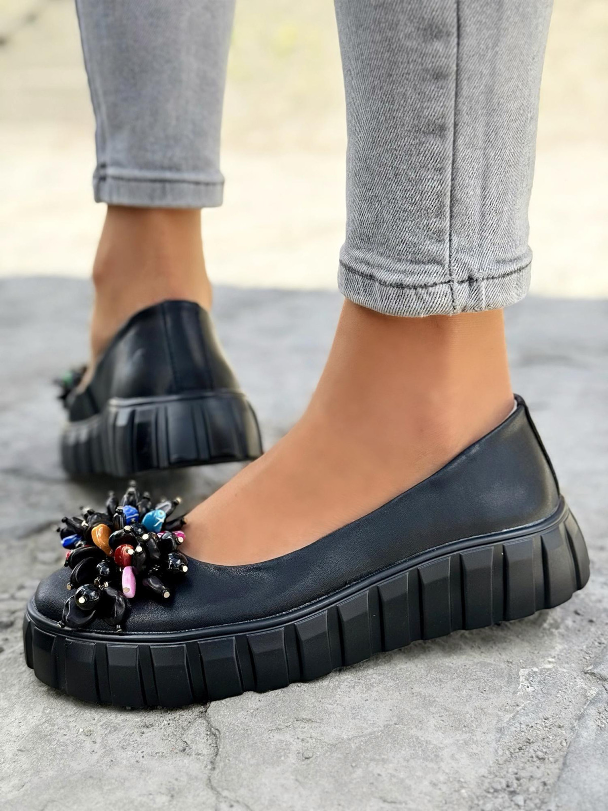 Balerinki ze skóry naturalnej