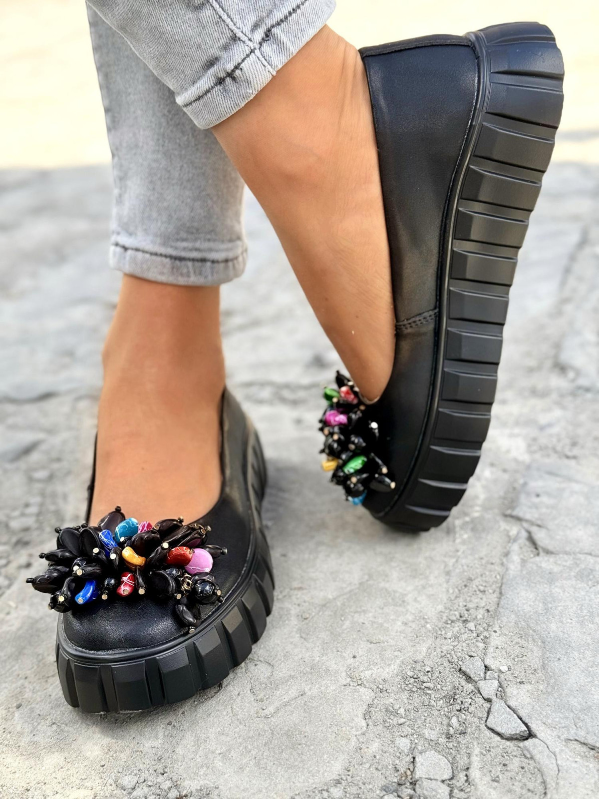 Balerinki ze skóry naturalnej