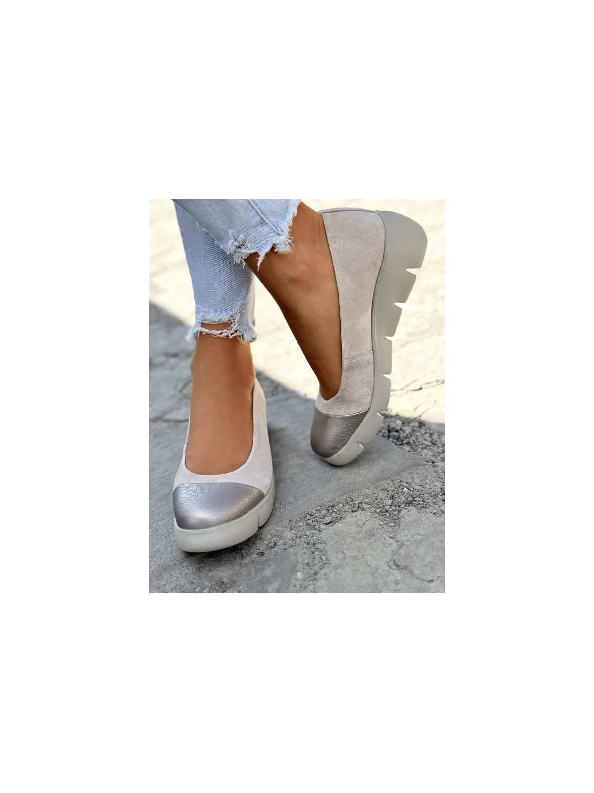 Baleriny ze skóry naturalnej