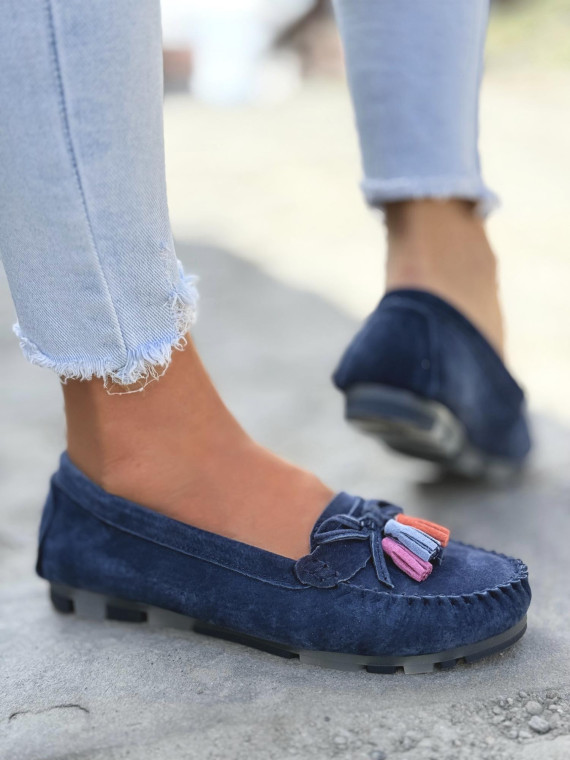 Mokasyny damskie ze skóry naturalnej