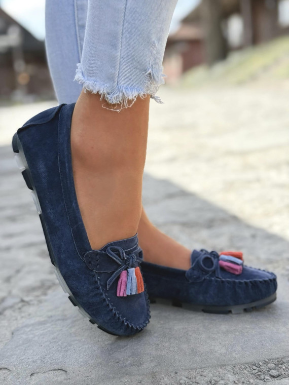 Mokasyny damskie ze skóry naturalnej