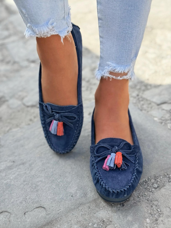 Mokasyny damskie ze skóry naturalnej