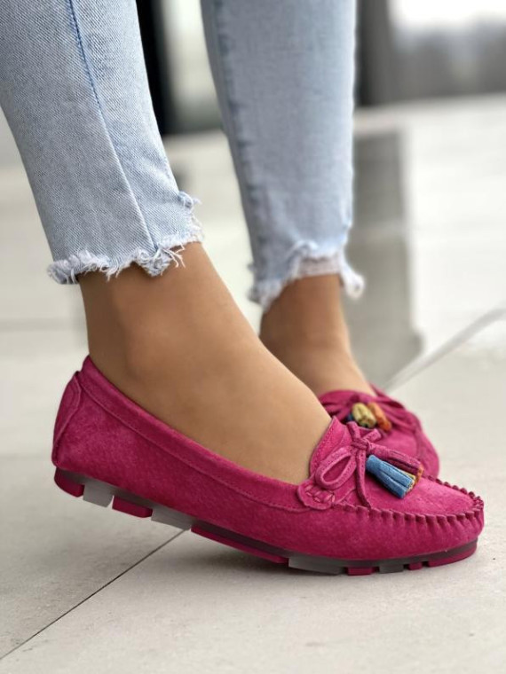 Mokasyny damskie ze skóry naturalnej