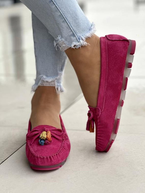 Mokasyny damskie ze skóry naturalnej