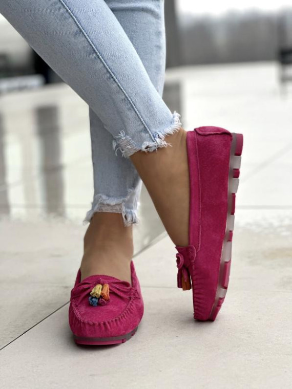 Mokasyny damskie ze skóry naturalnej