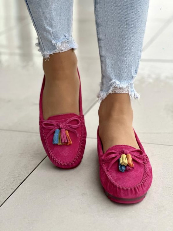 Mokasyny damskie ze skóry naturalnej