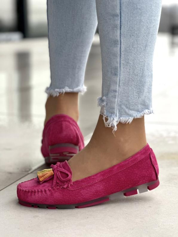 Mokasyny damskie ze skóry naturalnej