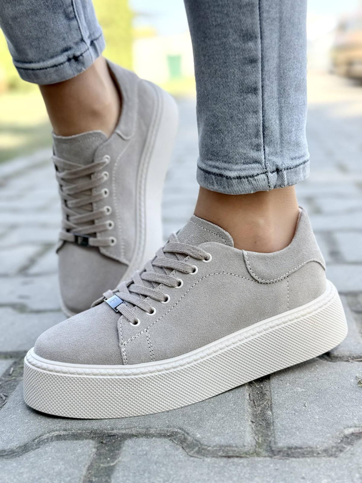 Sneakersy damskie ze skóry naturalnej