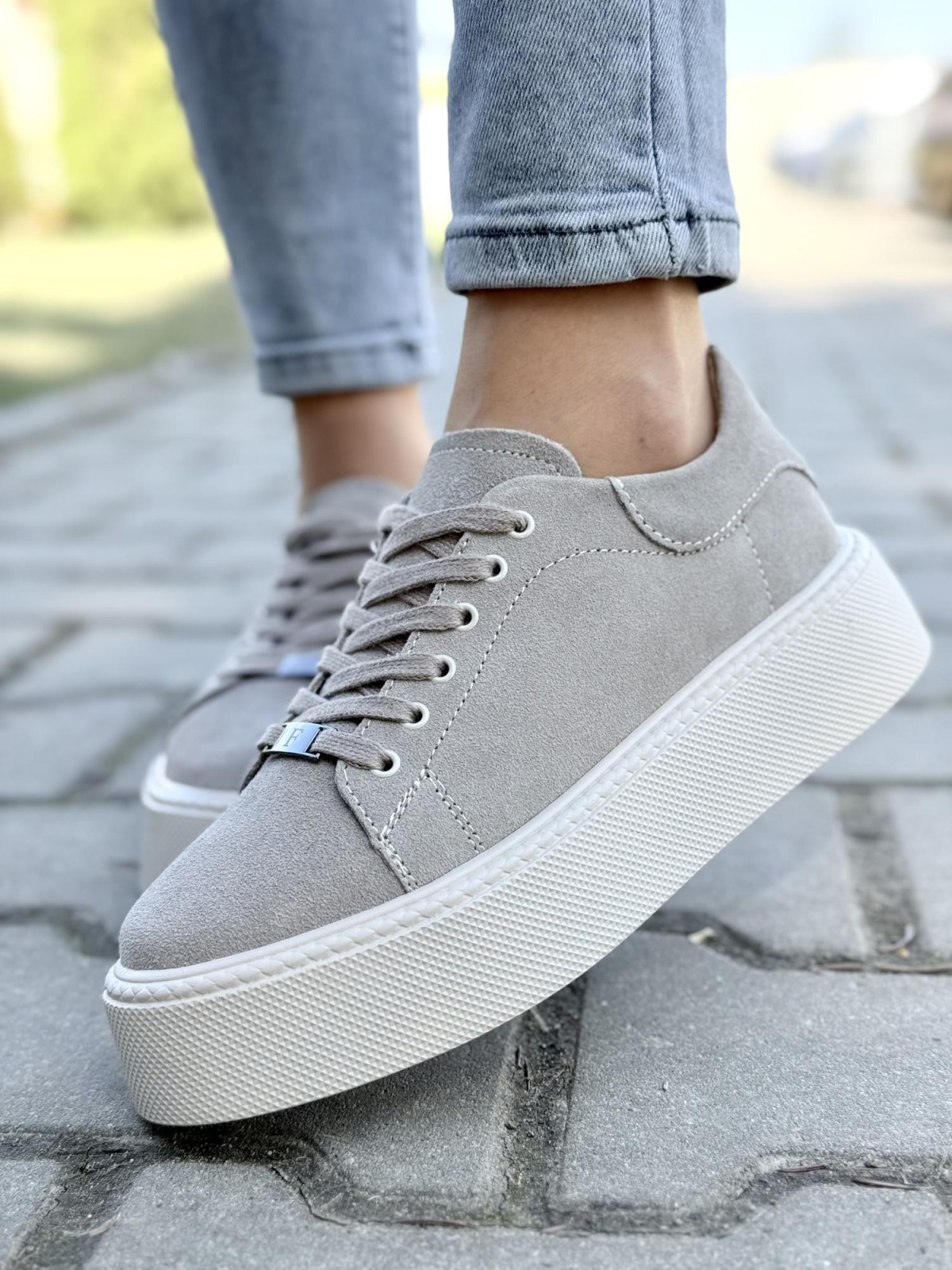 Sneakersy damskie ze skóry naturalnej