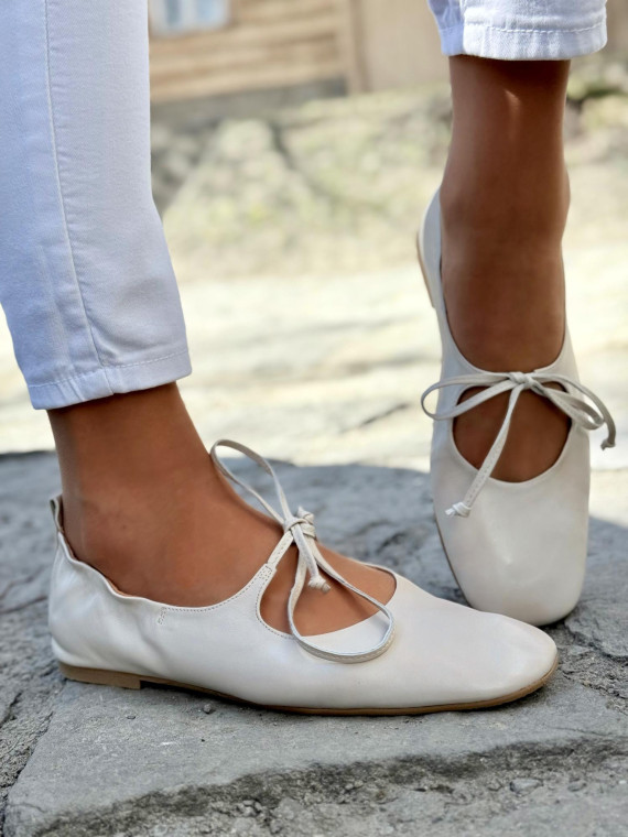 Balerinki ze skóry naturalnej OLEKSY Polskiej produkcji