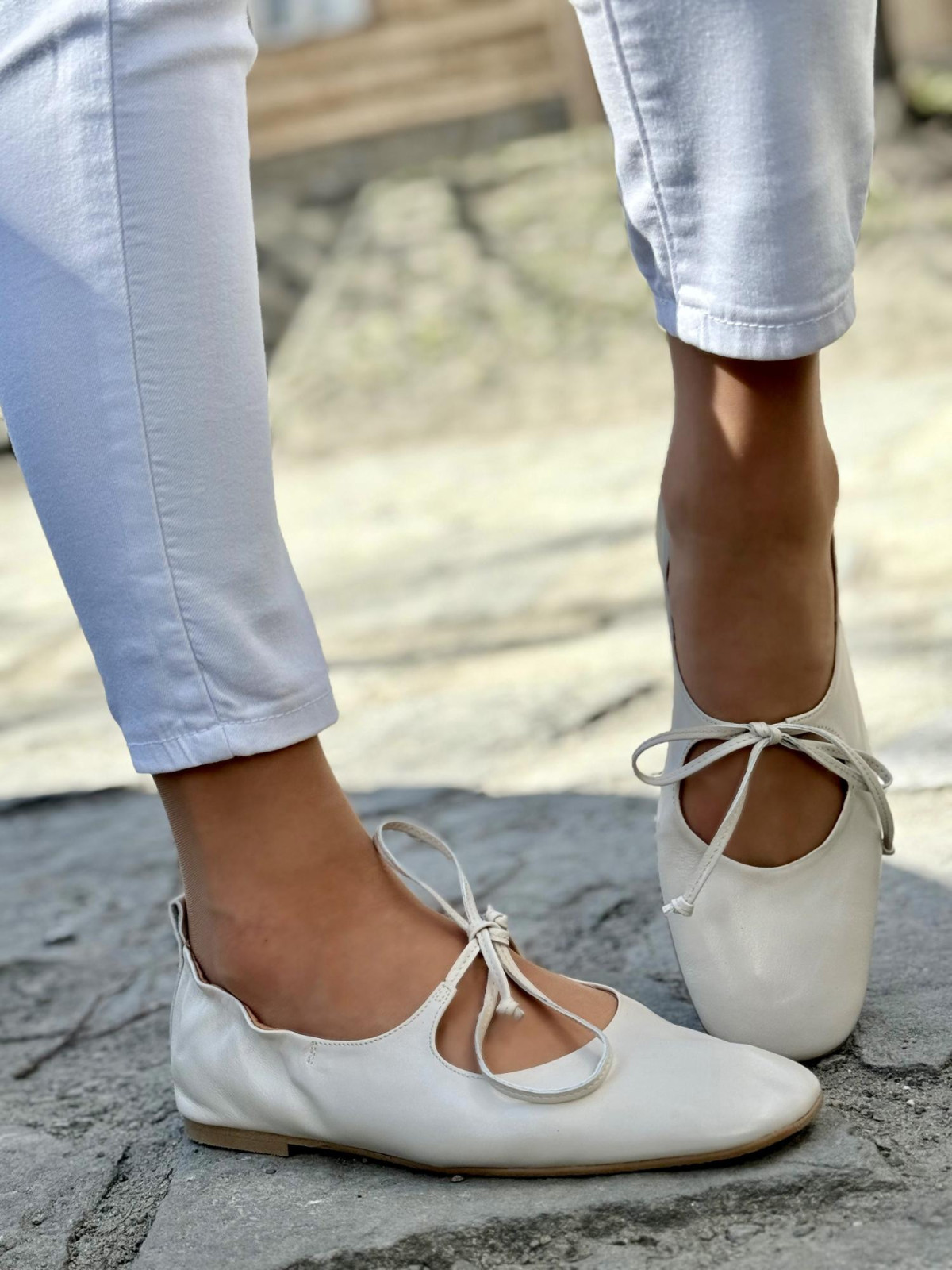 Balerinki ze skóry naturalnej OLEKSY Polskiej produkcji