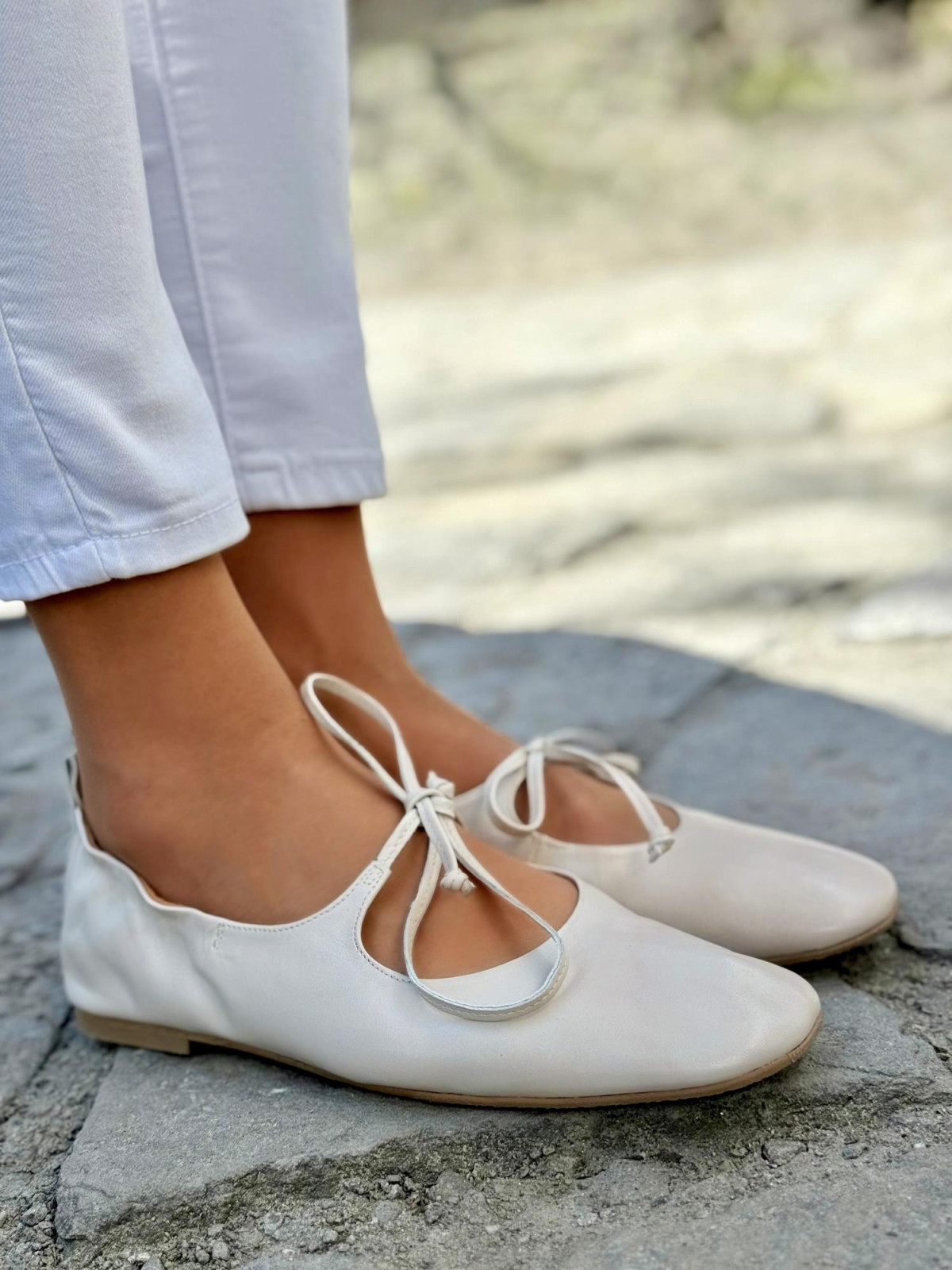 Balerinki ze skóry naturalnej OLEKSY Polskiej produkcji