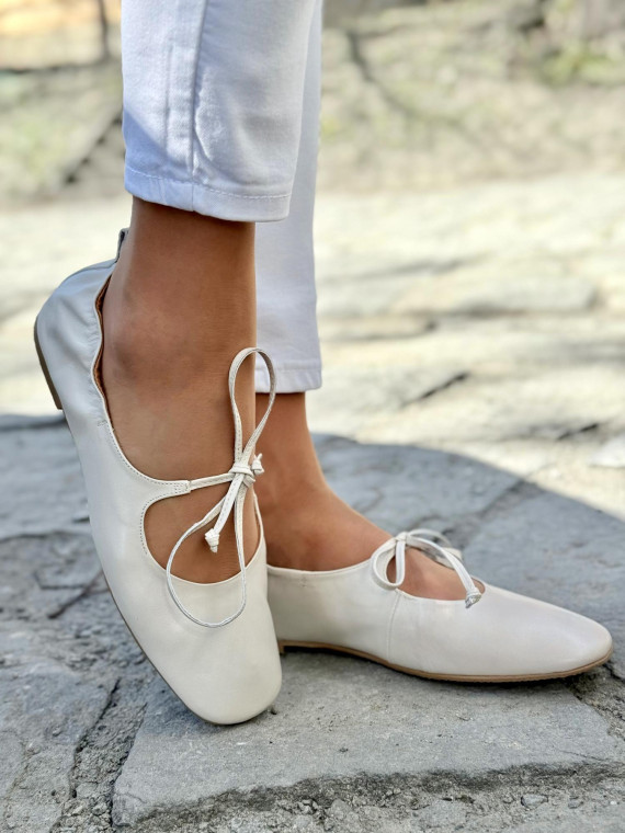 Balerinki ze skóry naturalnej OLEKSY Polskiej produkcji