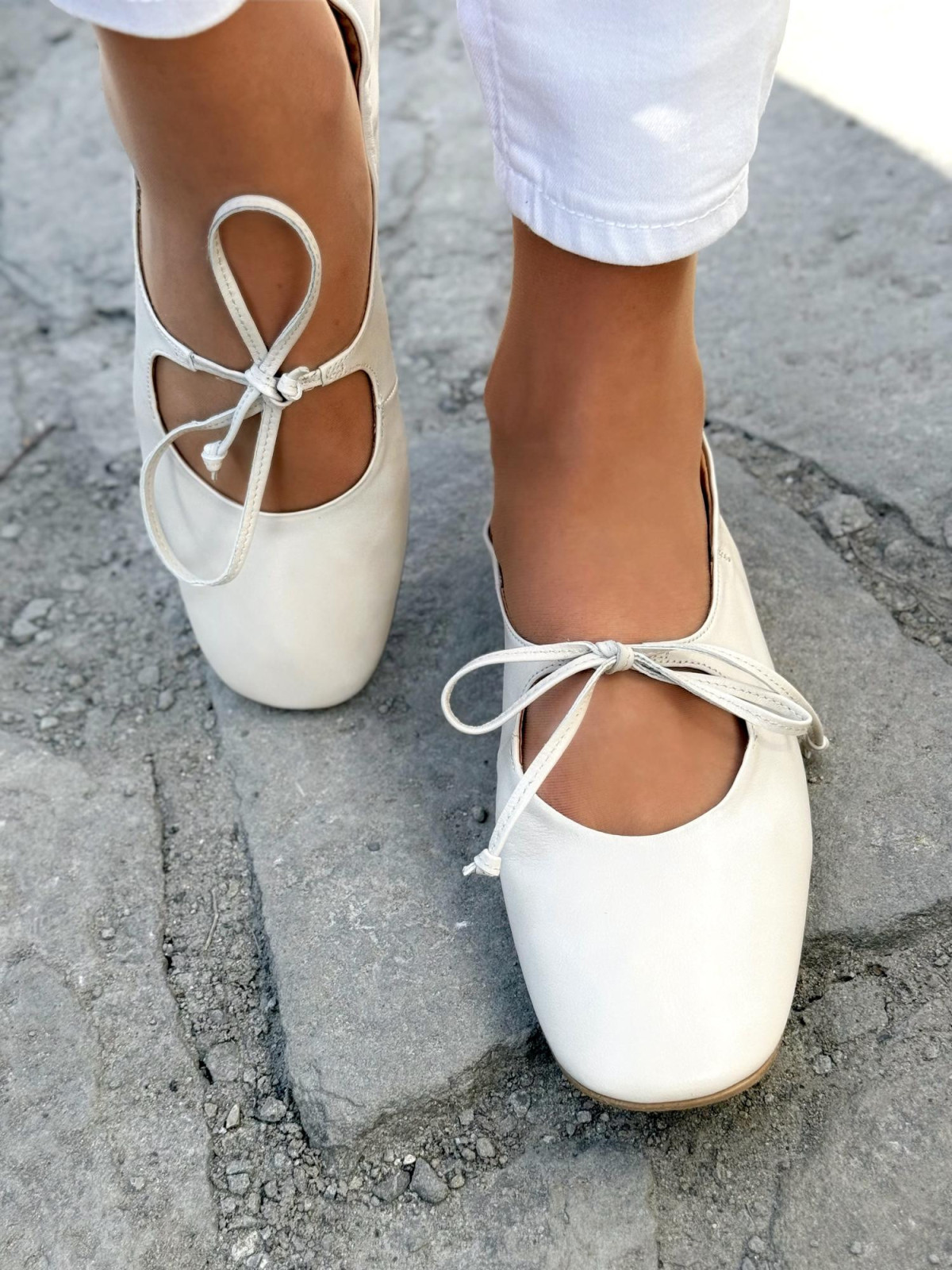 Balerinki ze skóry naturalnej OLEKSY Polskiej produkcji