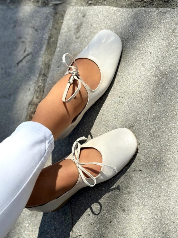 Balerinki ze skóry naturalnej OLEKSY Polskiej produkcji