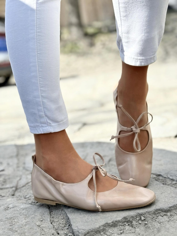 Balerinki ze skóry naturalnej OLEKSY Polskiej produkcji