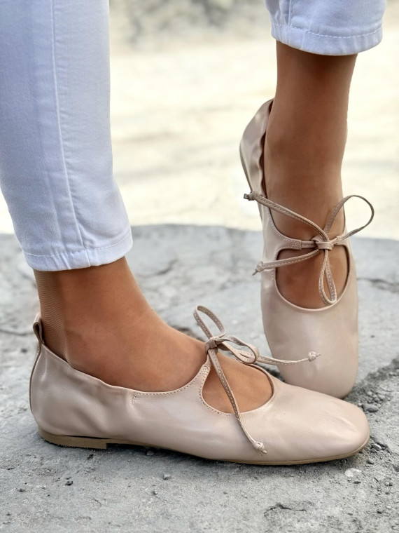 Balerinki ze skóry naturalnej OLEKSY Polskiej produkcji