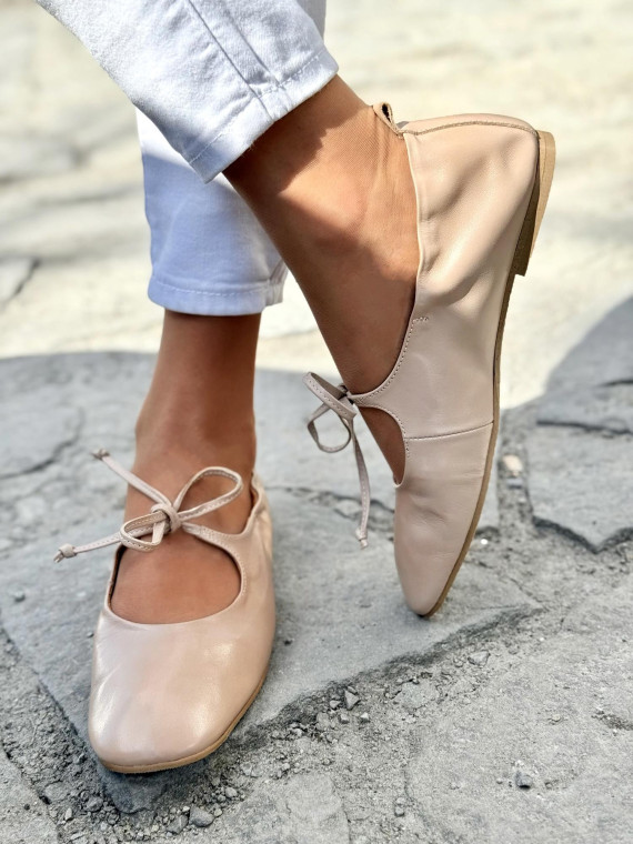 Balerinki ze skóry naturalnej OLEKSY Polskiej produkcji