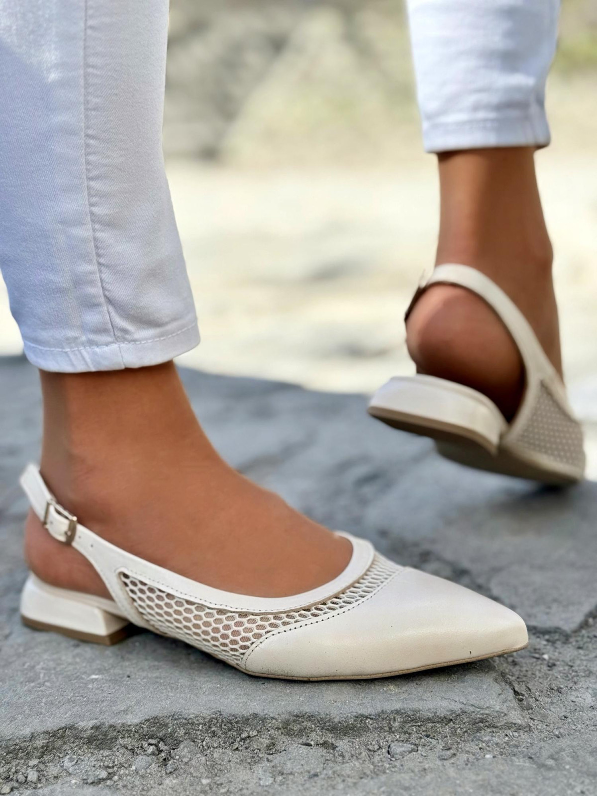 Sandałki damskie OLEKSY ze skóry naturalnej Polskiej produkcji