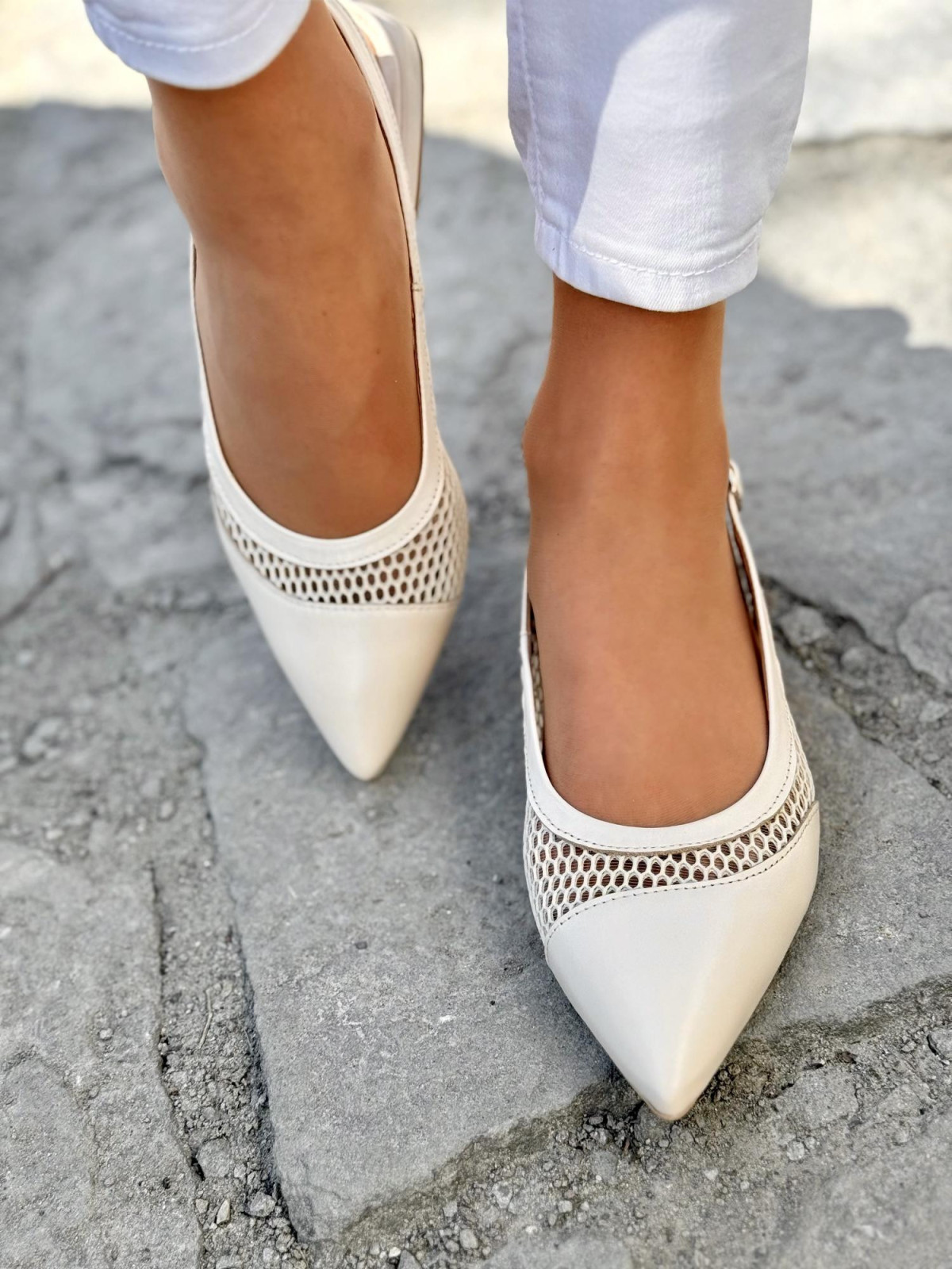 Sandałki damskie OLEKSY ze skóry naturalnej Polskiej produkcji