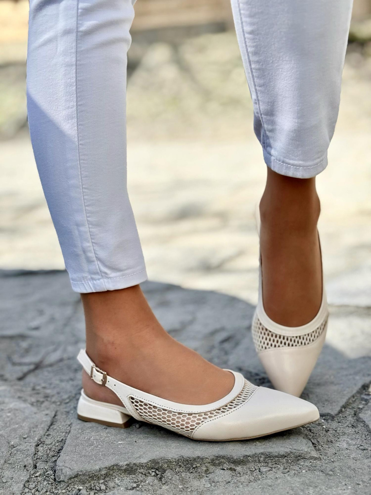 Sandałki damskie OLEKSY ze skóry naturalnej Polskiej produkcji