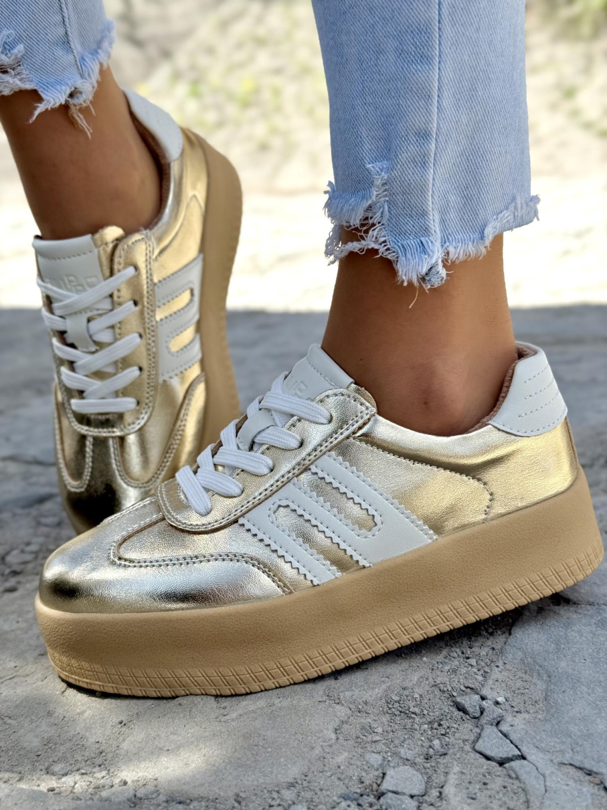 Sneakersy damskie OLEKSY ze skóry naturalnej Polskiej produkcji