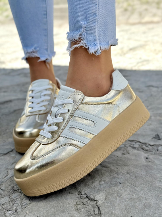 Sneakersy damskie OLEKSY ze skóry naturalnej Polskiej produkcji