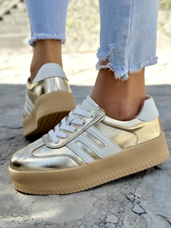 Sneakersy damskie OLEKSY ze skóry naturalnej Polskiej produkcji