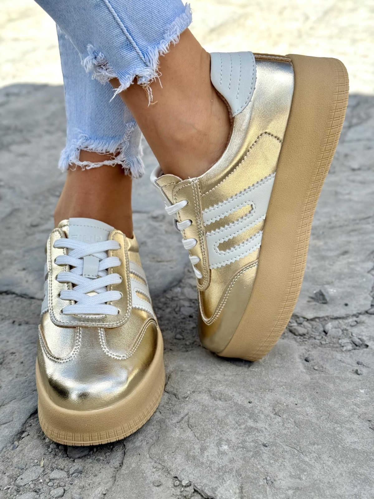 Sneakersy damskie OLEKSY ze skóry naturalnej Polskiej produkcji