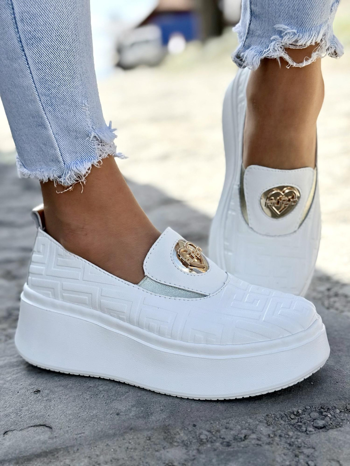 Mokasyny damskie ze skóry naturalnej